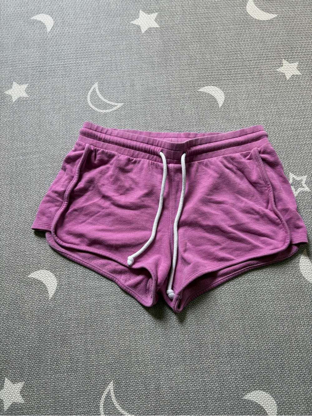Universal Thread Purple Drawstring Athletic Shorts with White Cord